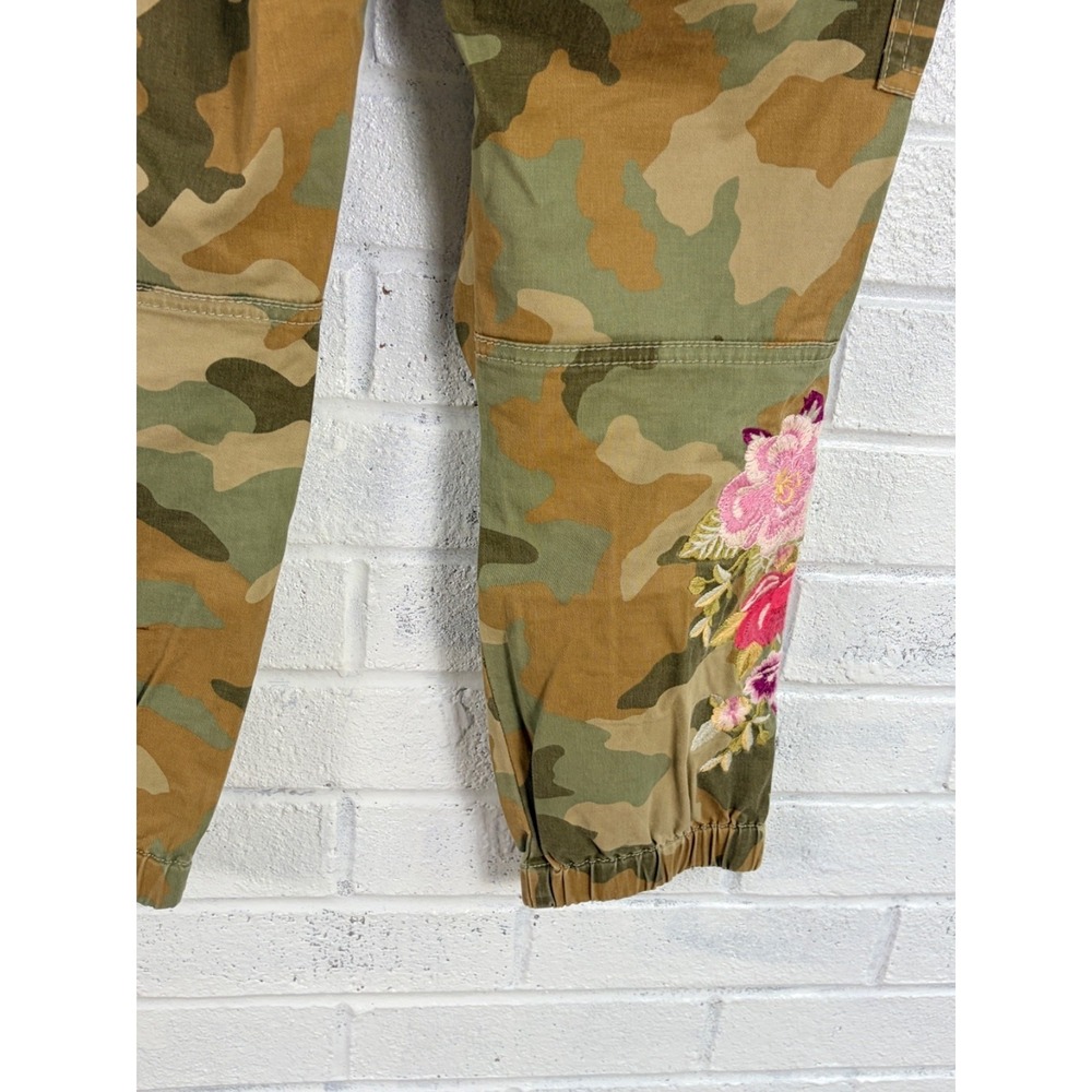 Sundance Botanic Cargo Jogger Pants Womens Petite 4 Crop Zip Hem Casual Utility - Picture 7 of 16